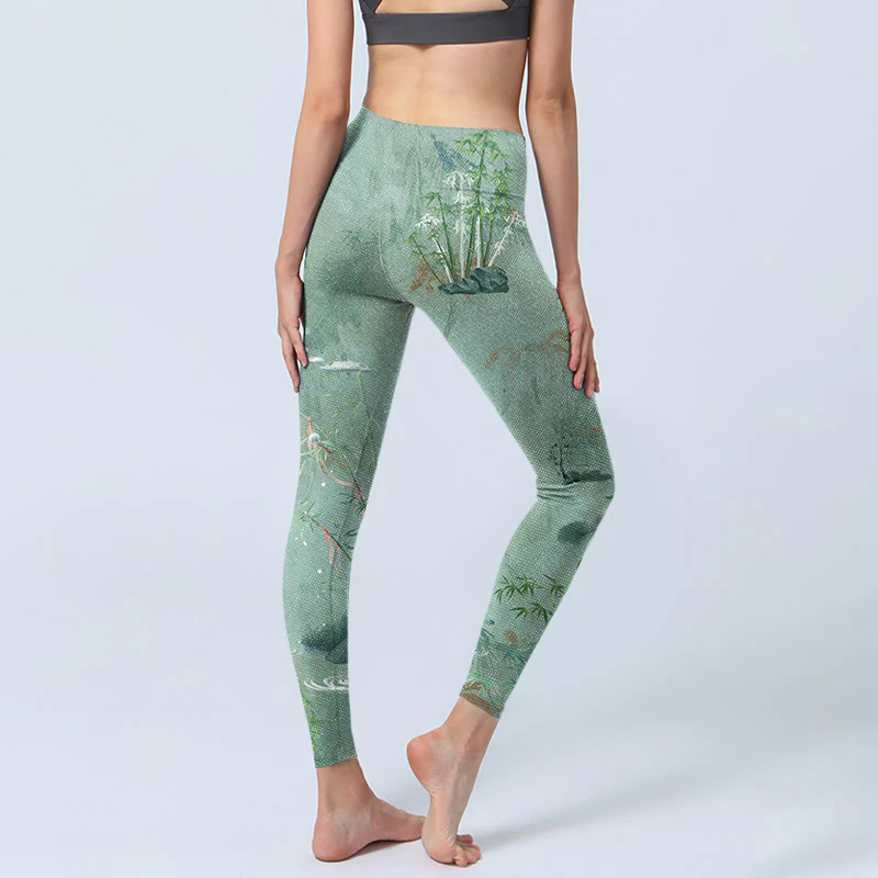 Leggings sportivi da fitness con stampa di pietre Buddha Stones , pantaloni da yoga da donna - Image 5