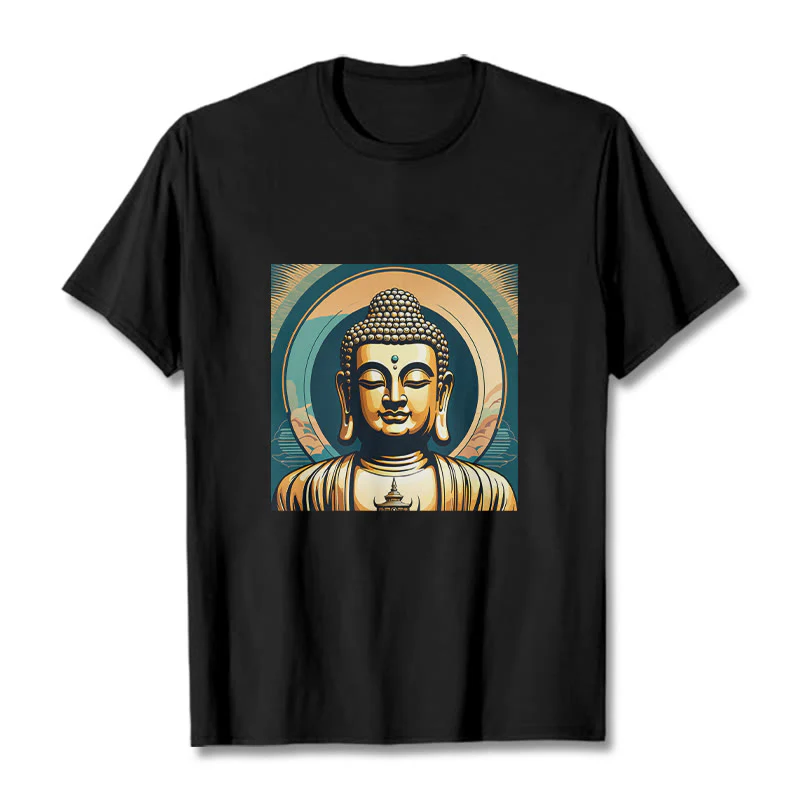 Maglietta Buddha Stones Aura Golden Buddha Tee