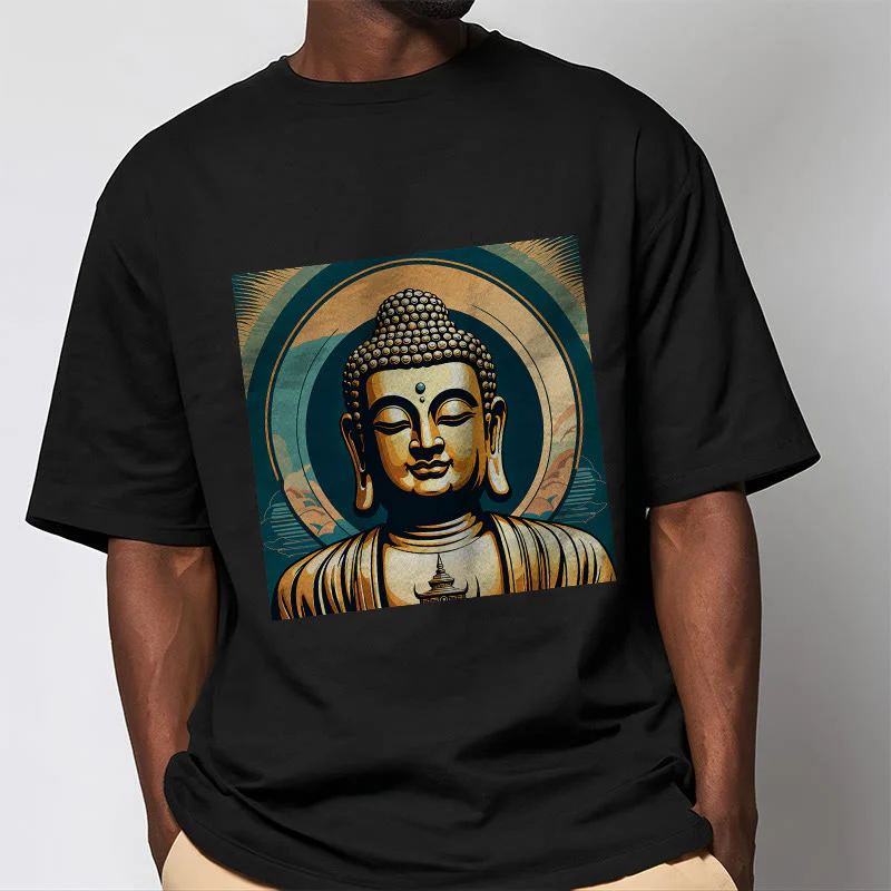 Maglietta Buddha Stones Aura Golden Buddha Tee - Image 2