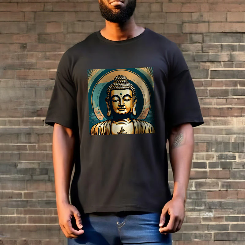 Maglietta Buddha Stones Aura Golden Buddha Tee - Image 3