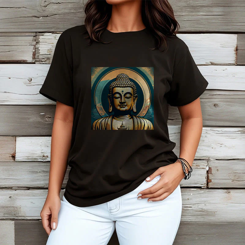 Maglietta Buddha Stones Aura Golden Buddha Tee - Image 4