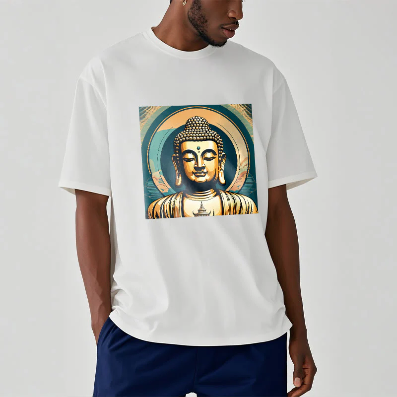 Maglietta Buddha Stones Aura Golden Buddha Tee - Image 6