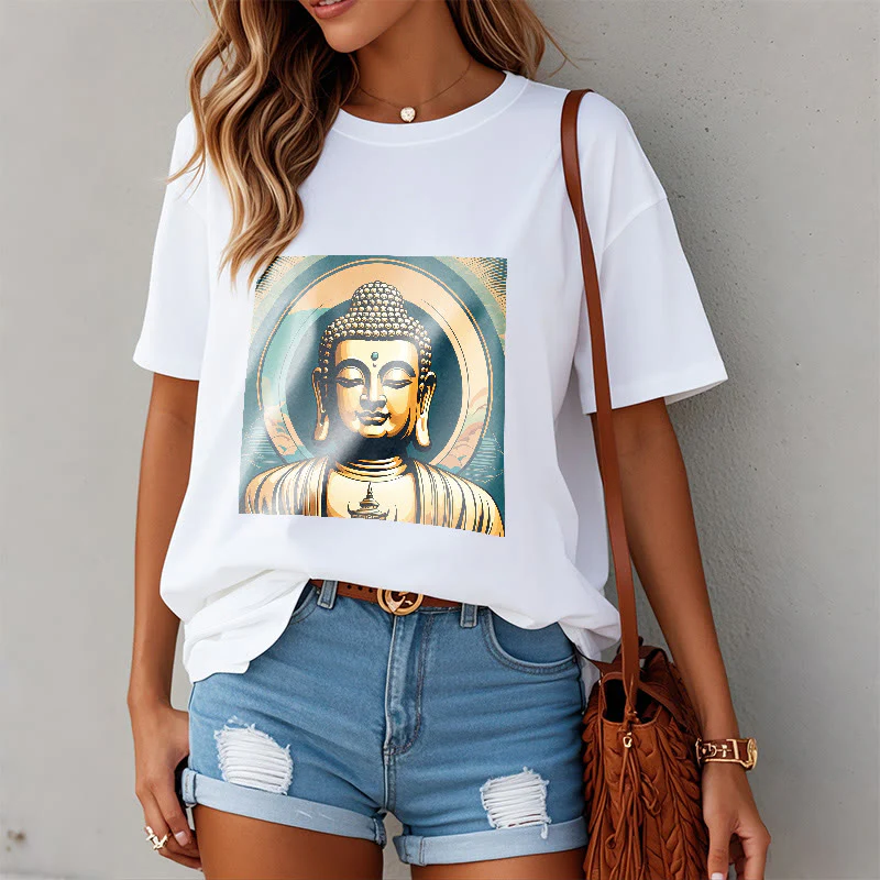 Maglietta Buddha Stones Aura Golden Buddha Tee - Image 7