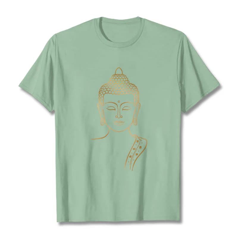Maglietta Buddha Stones Golden Buddha in meditazione profonda - Image 15