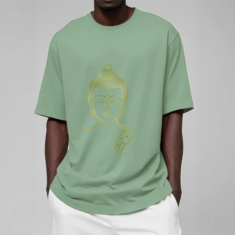 Maglietta Buddha Stones Golden Buddha in meditazione profonda - Image 16