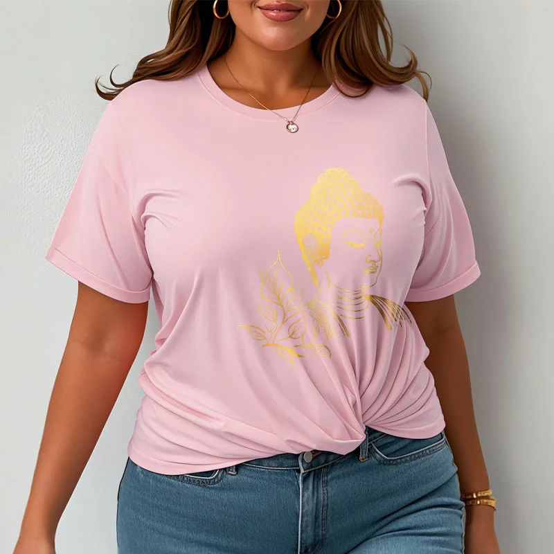 Maglietta Buddha Stones Golden Leaves Meditation Buddha Tee - Image 14