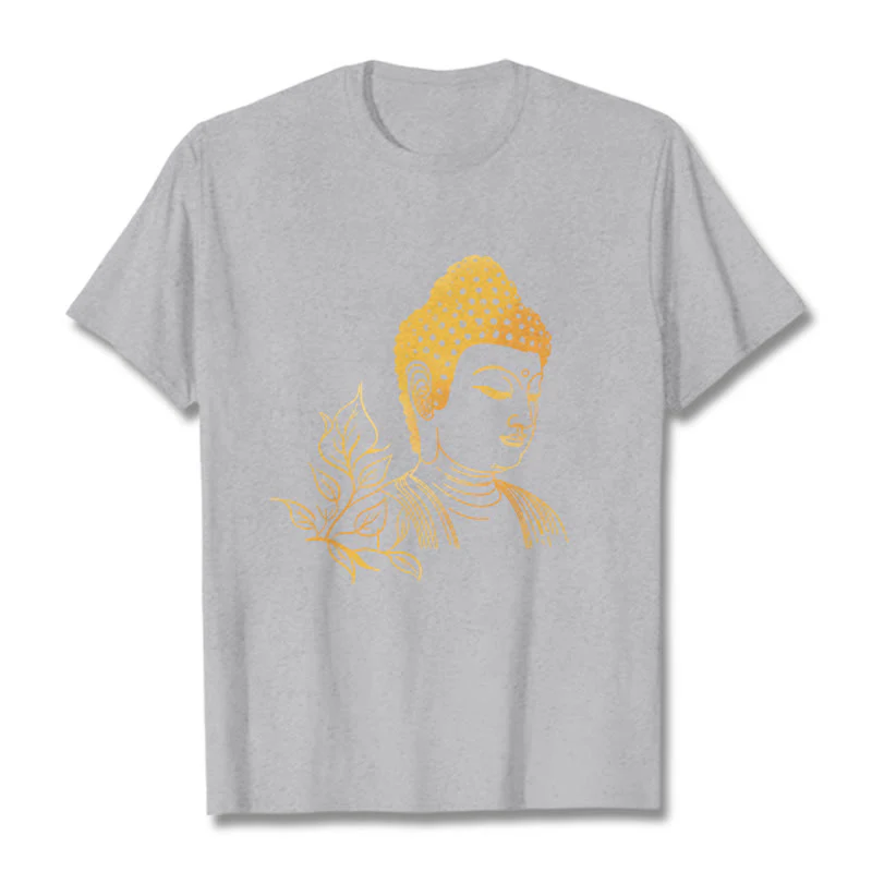 Maglietta Buddha Stones Golden Leaves Meditation Buddha Tee - Image 20