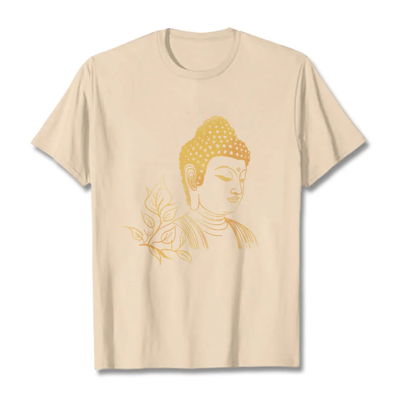Maglietta Buddha Stones Golden Leaves Meditation Buddha Tee - Image 9