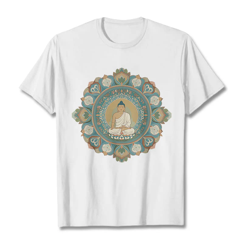 Maglietta Buddha Stones Mandala Flower Buddha Tee - Image 3