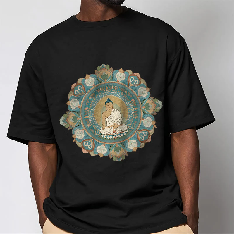 Maglietta Buddha Stones Mandala Flower Buddha Tee - Image 7