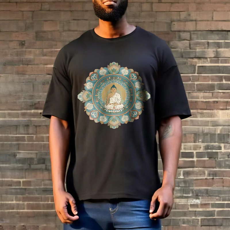 Maglietta Buddha Stones Mandala Flower Buddha Tee - Image 8
