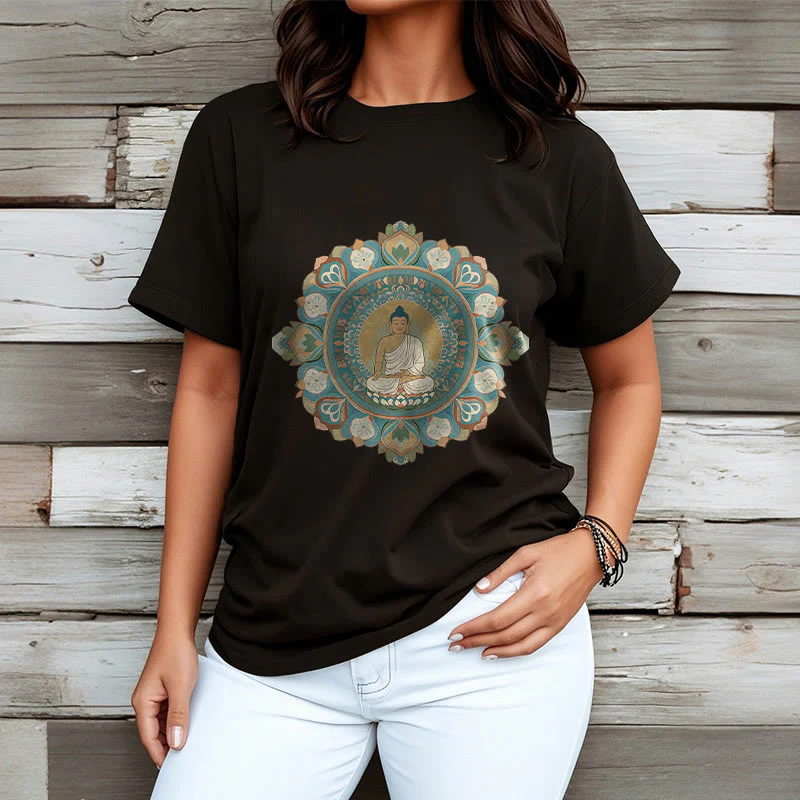 Maglietta Buddha Stones Mandala Flower Buddha Tee - Image 9