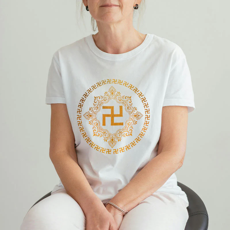 Maglietta con Buddha Stones svastica - Image 2