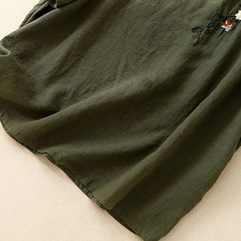 Maglietta da donna in cotone a maniche corte con scollo rotondo, casual ed estiva, con Buddha Stones e ricamo - Image 19