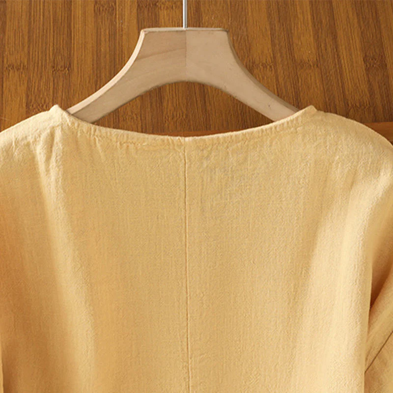 Maglietta da donna in cotone a maniche corte con scollo rotondo, casual ed estiva, motivo Buddha Stones - Image 12