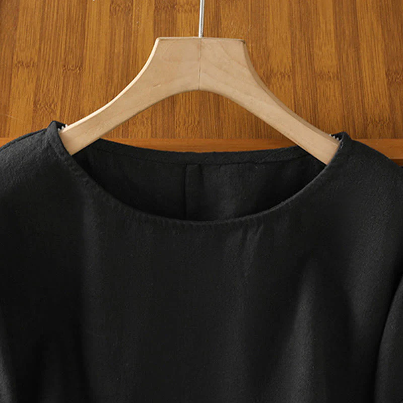 Maglietta da donna in cotone a maniche corte con scollo rotondo, casual ed estiva, motivo Buddha Stones - Image 23