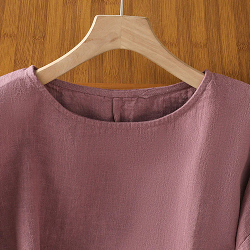 Maglietta da donna in cotone a maniche corte con scollo rotondo, casual ed estiva, motivo Buddha Stones - Image 3