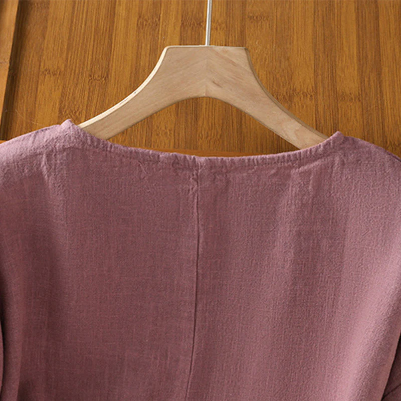 Maglietta da donna in cotone a maniche corte con scollo rotondo, casual ed estiva, motivo Buddha Stones - Image 4