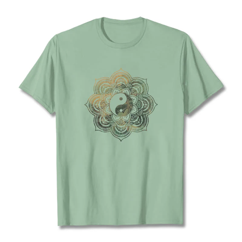 Maglietta in cotone con Buddha Stones Mandala Yin Yang - Image 22