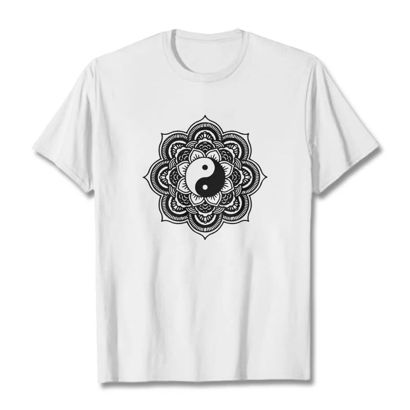 Maglietta in cotone con Buddha Stones Mandala Yin Yang - Image 23