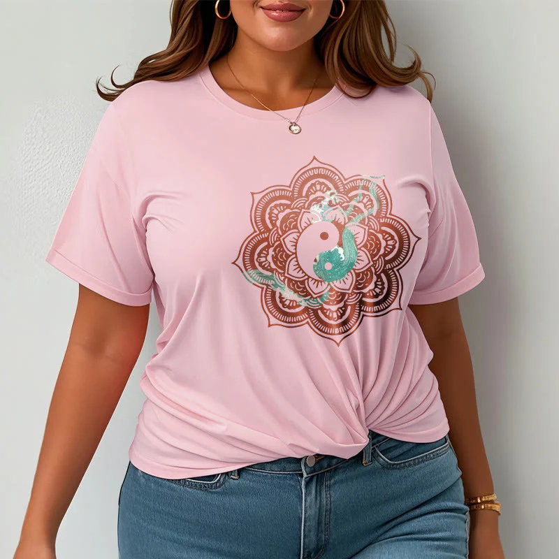 Maglietta in cotone con Buddha Stones Mandala Yin Yang - Image 34