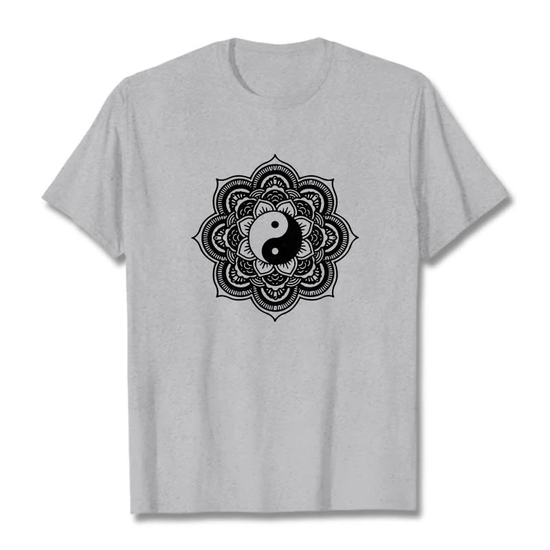 Maglietta in cotone con Buddha Stones Mandala Yin Yang - Image 36