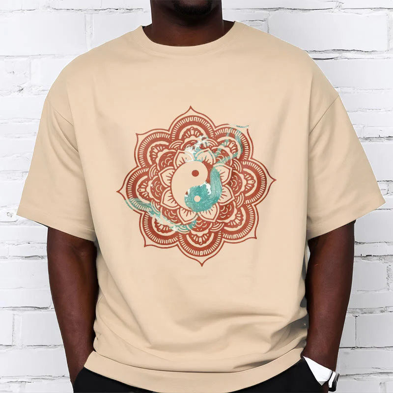 Maglietta in cotone con Buddha Stones Mandala Yin Yang - Image 37