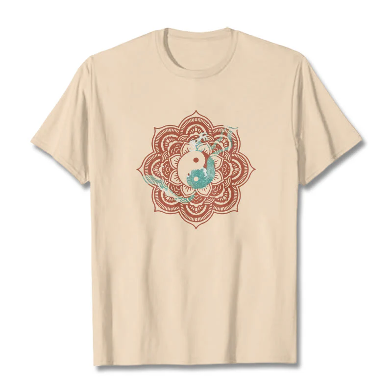 Maglietta in cotone con Buddha Stones Mandala Yin Yang - Image 38