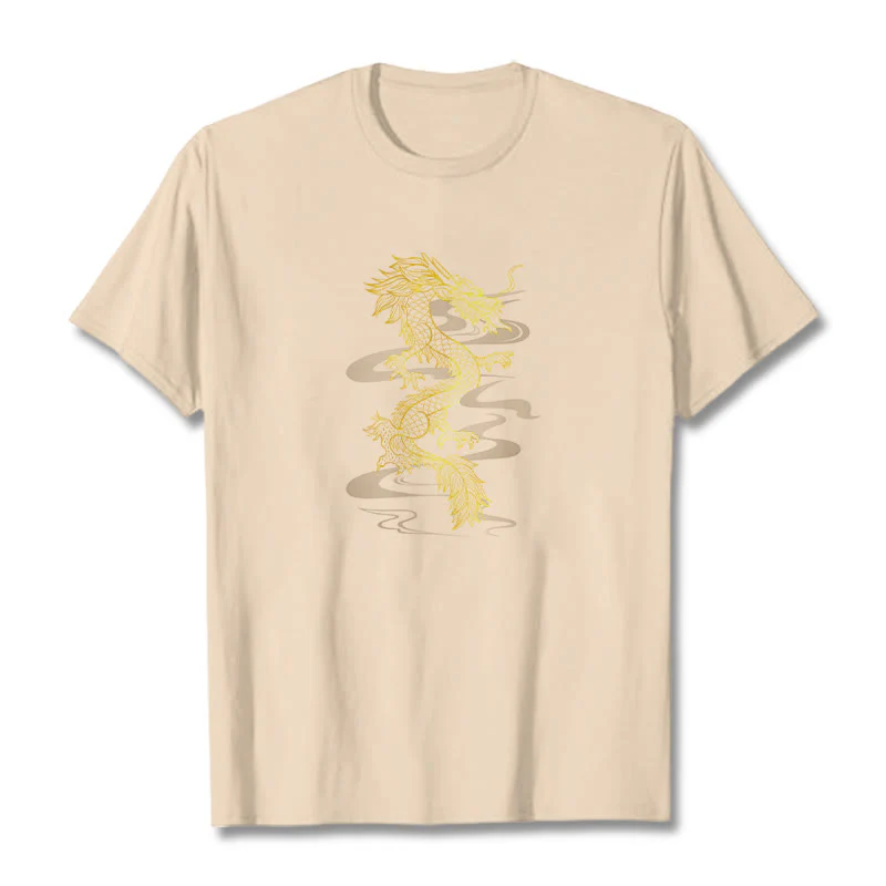 Maglietta in cotone con motivo Buddha Stones Golden Dragon - Image 13