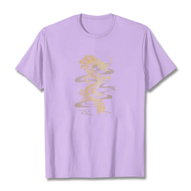 Maglietta in cotone con motivo Buddha Stones Golden Dragon - Image 17