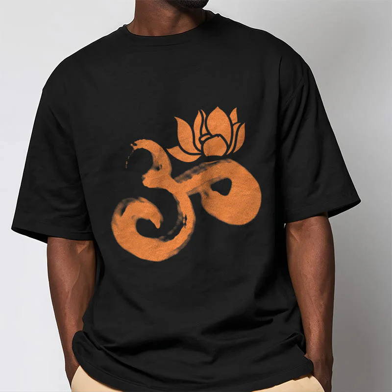 Maglietta in cotone con motivo Buddha Stones OM Lotus Flower - Image 15