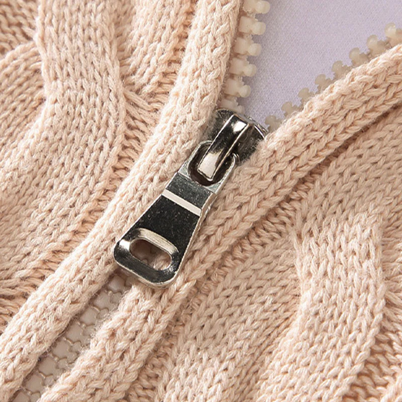 Maglione da uomo in cotone a maniche lunghe con collo alto e cerniera, modello Buddha Stones Winter Textured - Image 10