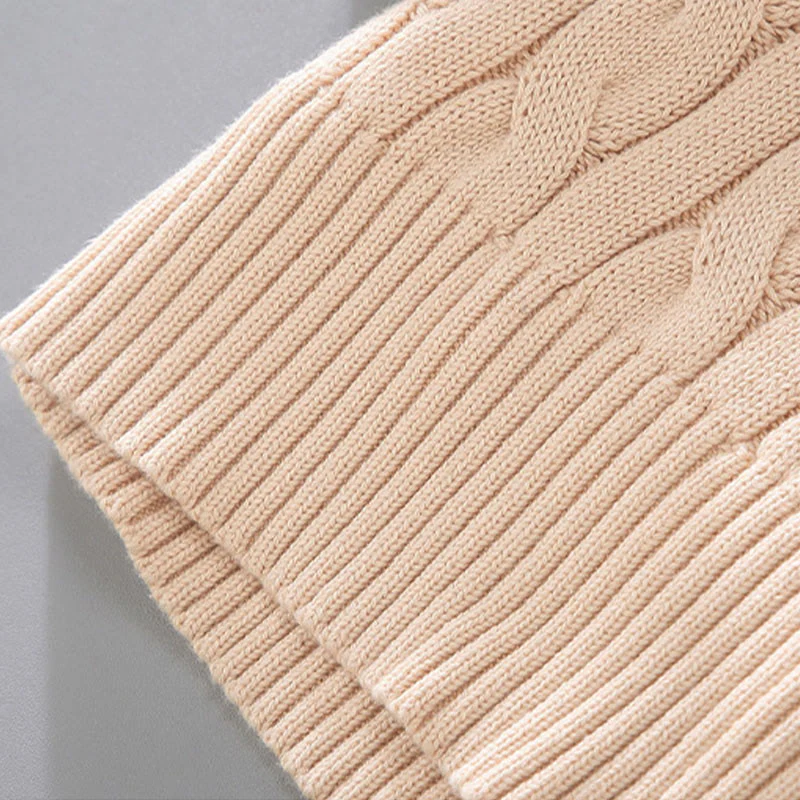 Maglione da uomo in cotone a maniche lunghe con collo alto e cerniera, modello Buddha Stones Winter Textured - Image 13