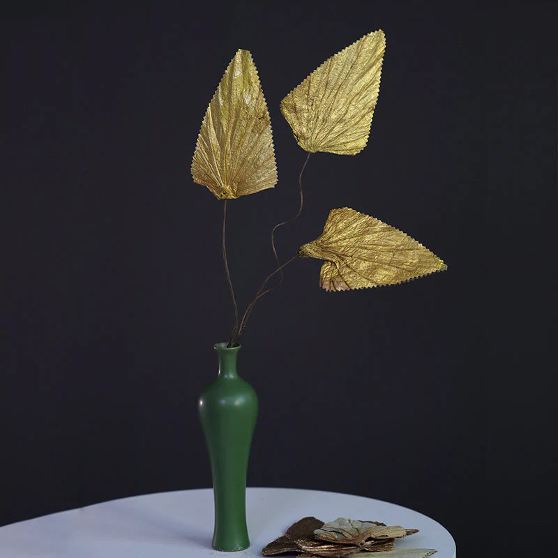Mazzo di fiori di loto triangolare essiccato naturale con gambo di foglia di loto, ornamenti per la decorazione della casa - Image 6