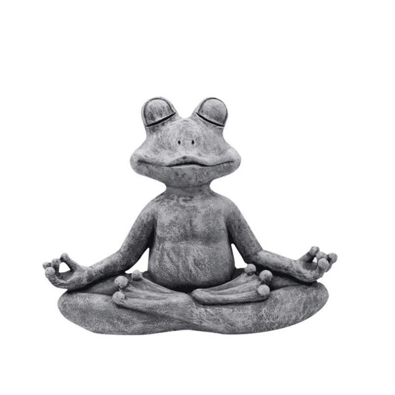 Meditazione Zen Cane Gatto Rana Decorazione - Image 10