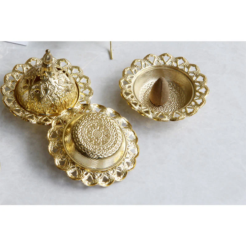 Mini bruciatore di incenso per meditazione Tibetan Gold - Image 14