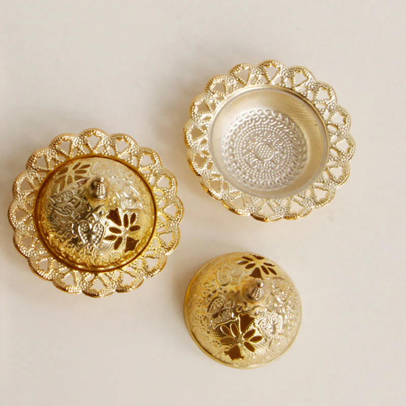 Mini bruciatore di incenso per meditazione Tibetan Gold - Image 2