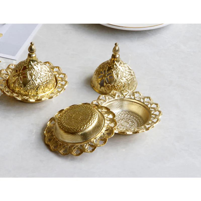 Mini bruciatore di incenso per meditazione Tibetan Gold - Image 5