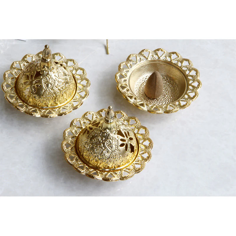 Mini bruciatore di incenso per meditazione Tibetan Gold - Image 9