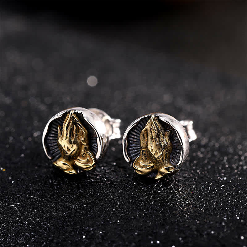 Orecchini a bottone Buddha Stones in argento sterling 925 Namaste Equality - Image 10