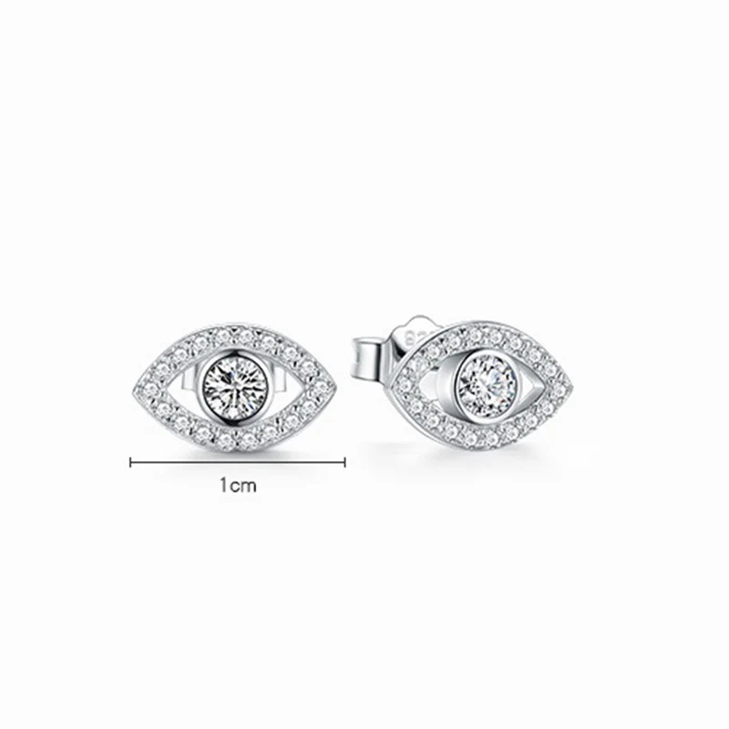 Orecchini a bottone con simbolo del malocchio in argento sterling 925 Buddha Stones - Image 7