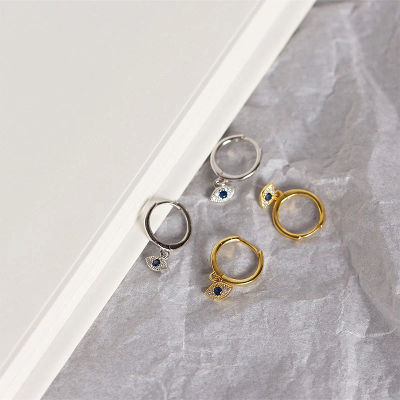 Orecchini a perno con protezione contro il malocchio in argento sterling 925 Buddha Stones - Image 13