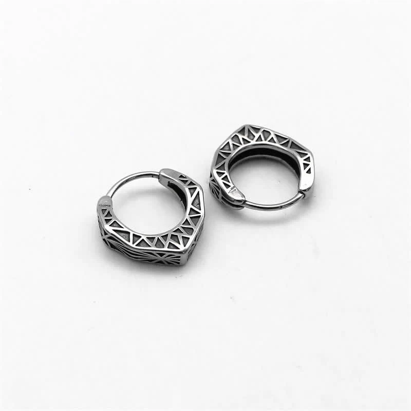 Orecchini Viking Hoop Titanium Steel Balance - Image 10