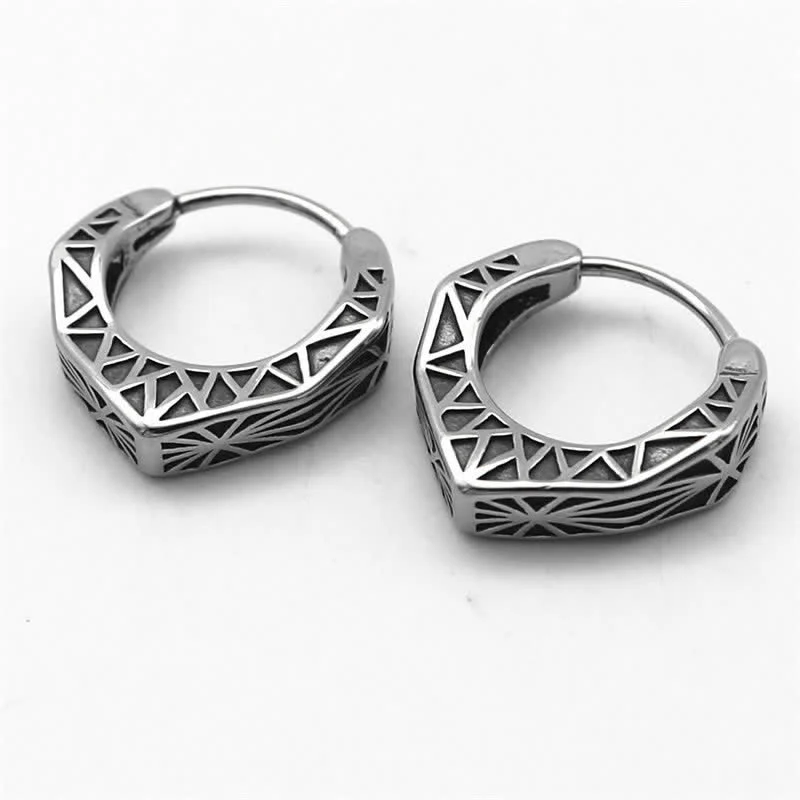Orecchini Viking Hoop Titanium Steel Balance - Image 2