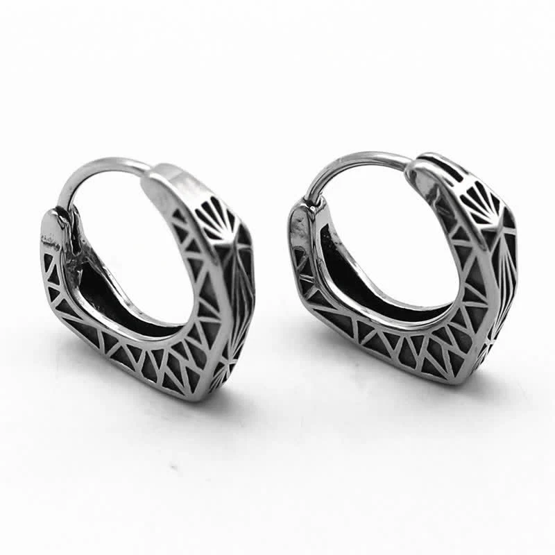 Orecchini Viking Hoop Titanium Steel Balance - Image 5