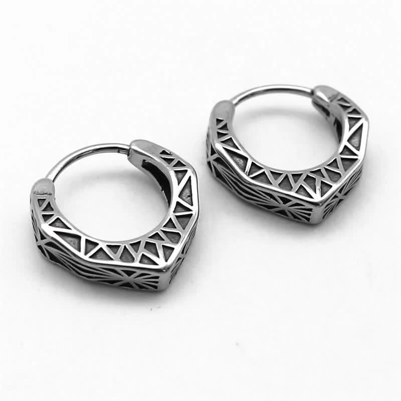 Orecchini Viking Hoop Titanium Steel Balance - Image 7