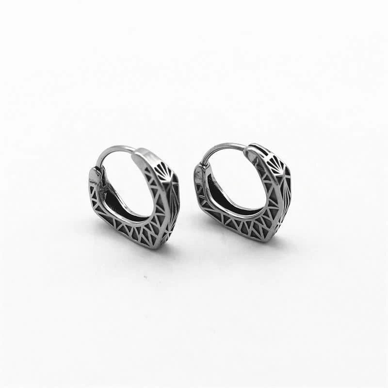 Orecchini Viking Hoop Titanium Steel Balance - Image 8