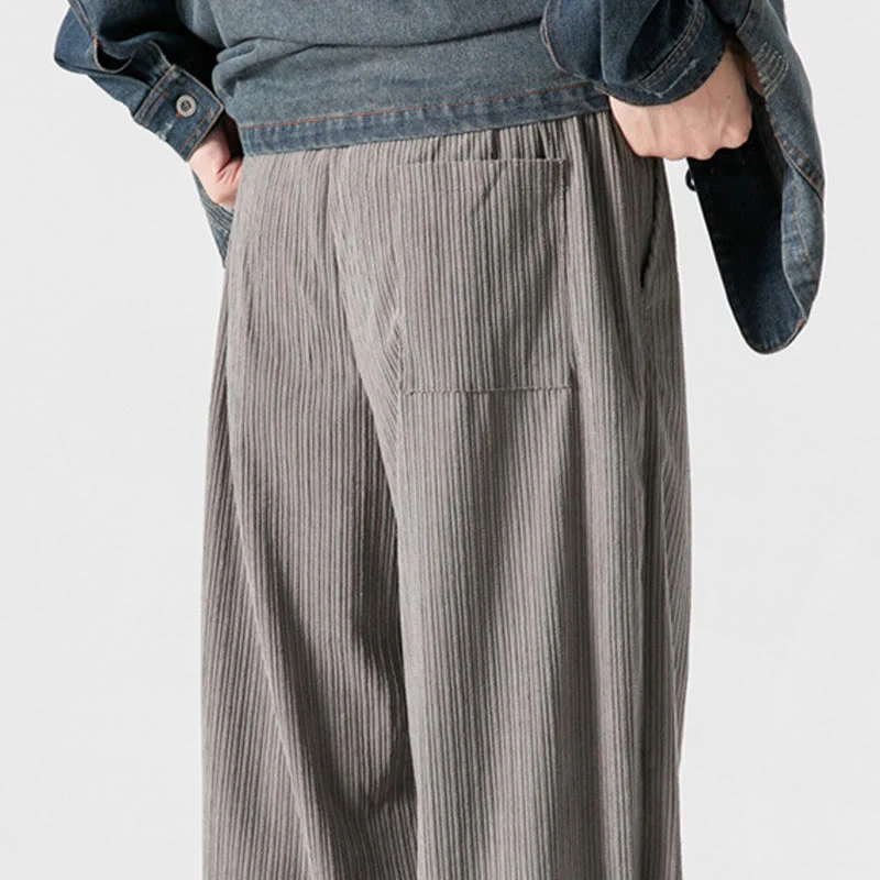 Pantaloni a gamba dritta in cotone con tasche e bottoni, modello Buddha Stones , da uomo, autunno inverno - Image 13
