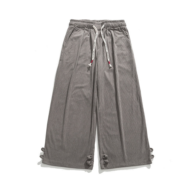 Pantaloni a gamba dritta in cotone con tasche e bottoni, modello Buddha Stones , da uomo, autunno inverno - Image 15