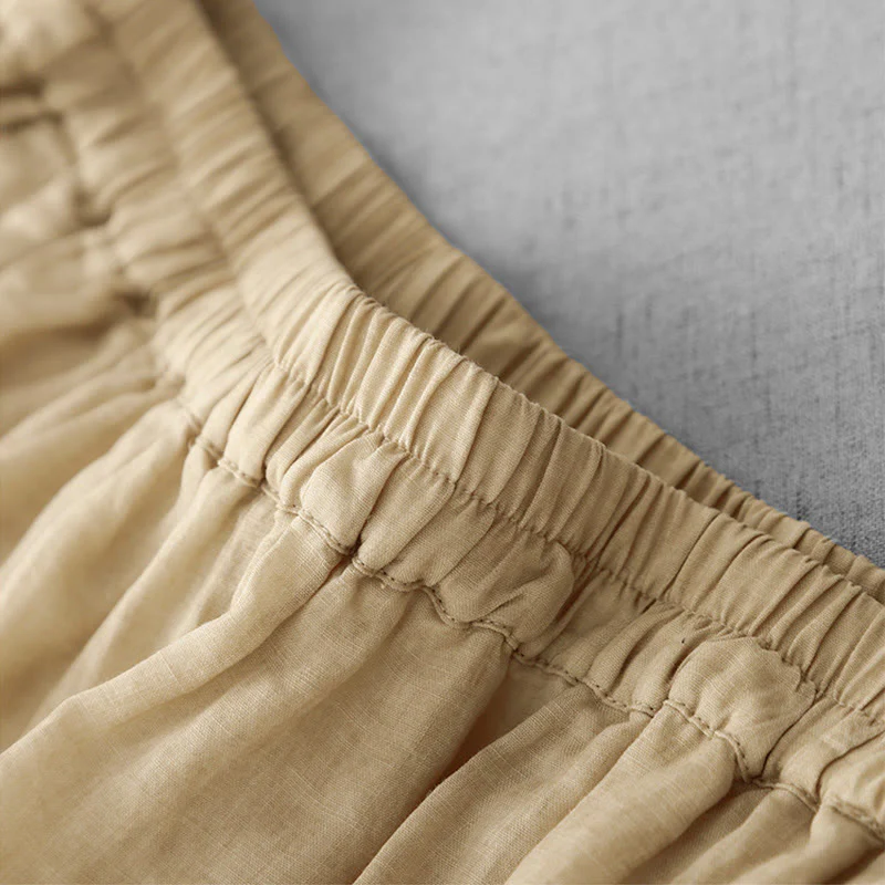Pantaloni a gamba larga da donna in cotone con tasche, modello Buddha Stones Commute, tinta unita, con ricamo in pizzo - Image 18
